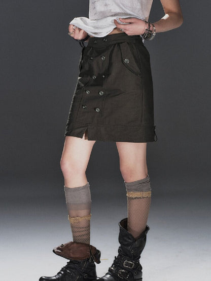 Polarized Fabric Straight Skirt【s0000016239】