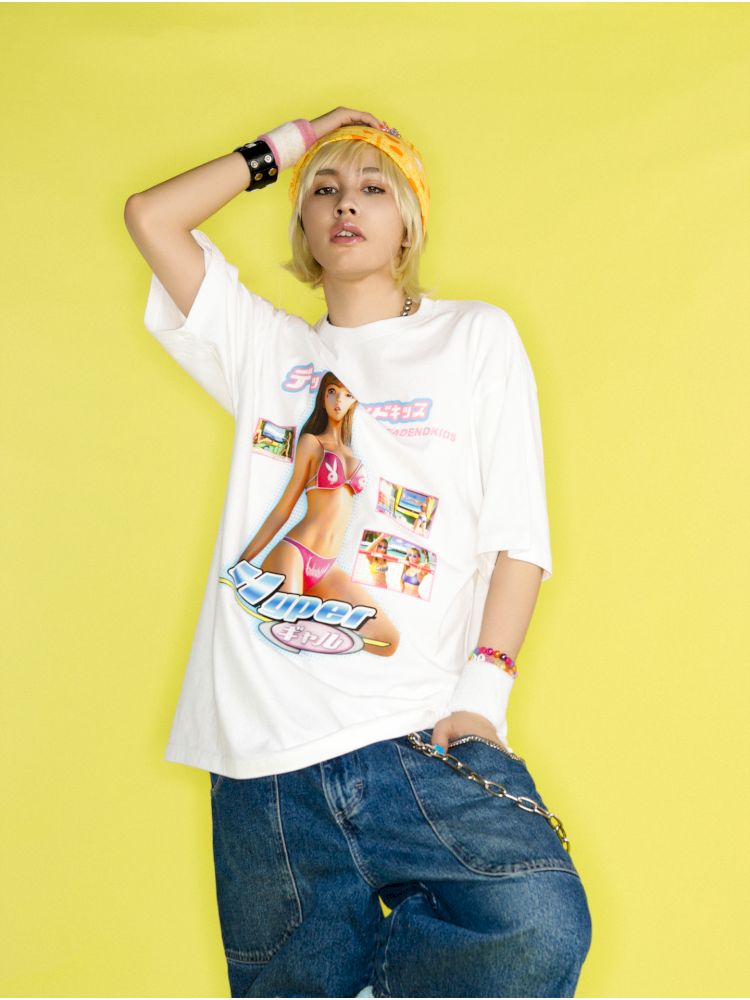 American Street Trend Hip Hop Loose T-Shirt【s0000012463】