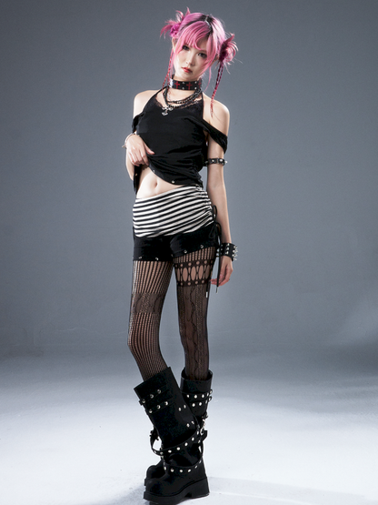 Low-Waist Knitted Bodycon Shorts【s0000012948】