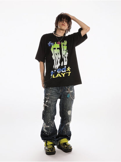 Slogan Print Casual T Shirt【s0000019128】