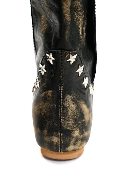 Cowhide Star Nail Herringbone Boot【s0000016439】