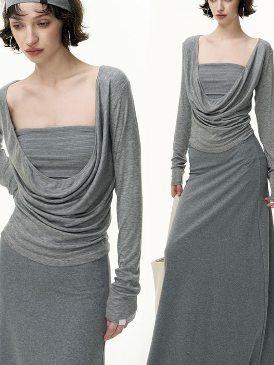 Tencel Lycra swing collar bottoming shirt【s0000013743】