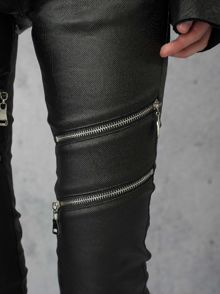Coated Zip Stud Skinny Pants【s0000016943】