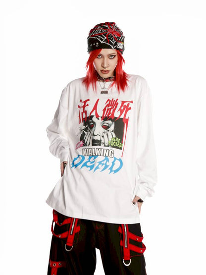 American punk subculture long-sleeved sweatshirt【s0000014376】