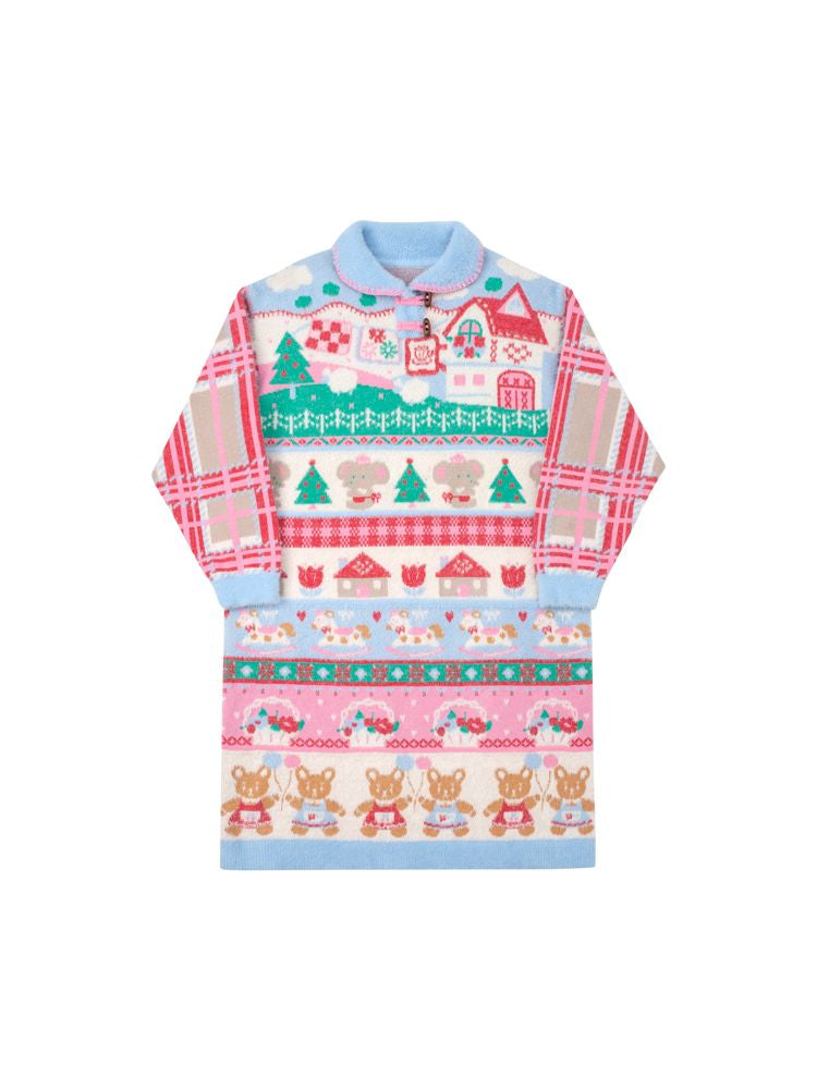 Knit Sweater Dress Long【s0000011322】