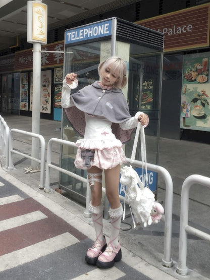 Cat Ears Hooded Short Coat Poncho【s0000011845】