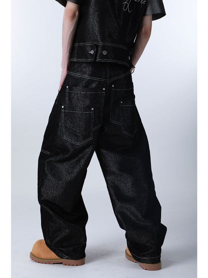 Silver Filigree Topstitch Jeans【s0000016295】