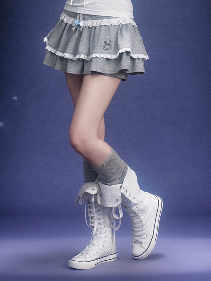 Trojan Horse Embroidered Skirt【s0000015760】