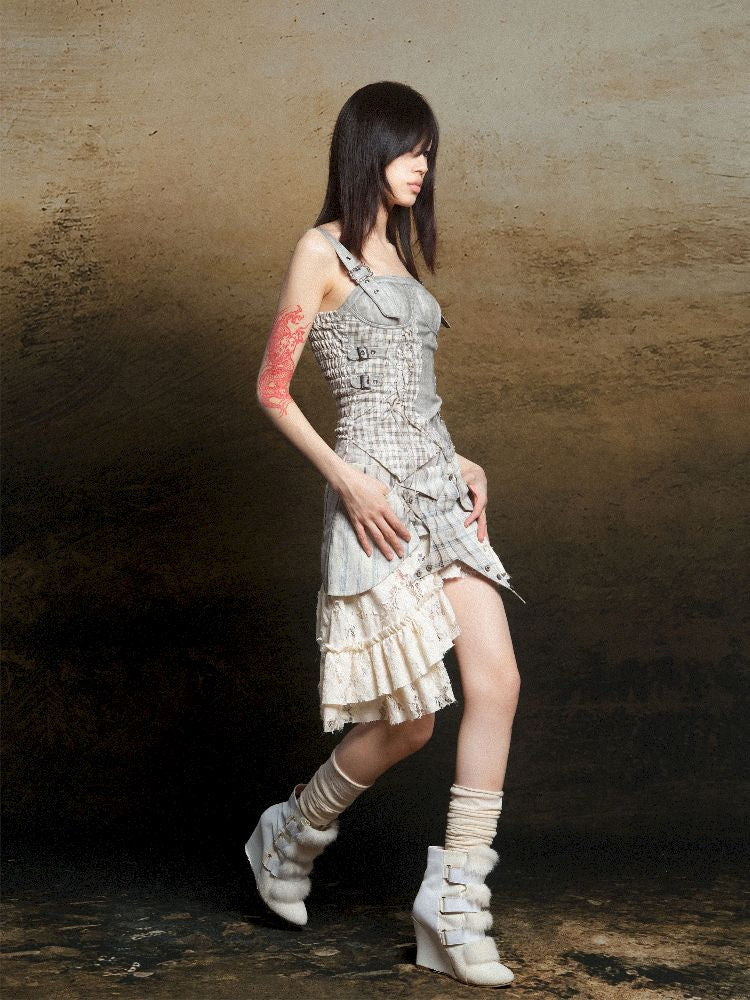 Patchwork Corset Camisole Top【s0000011812】