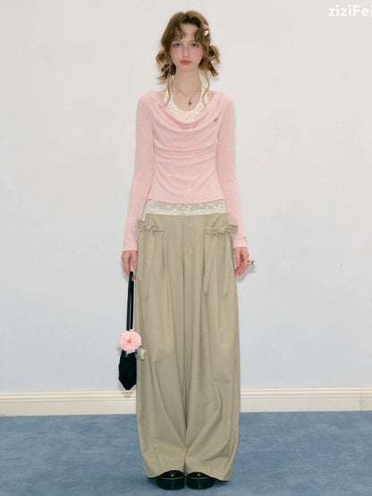 Soft Swept Neck Halter Knit Sweater【s0000017883】