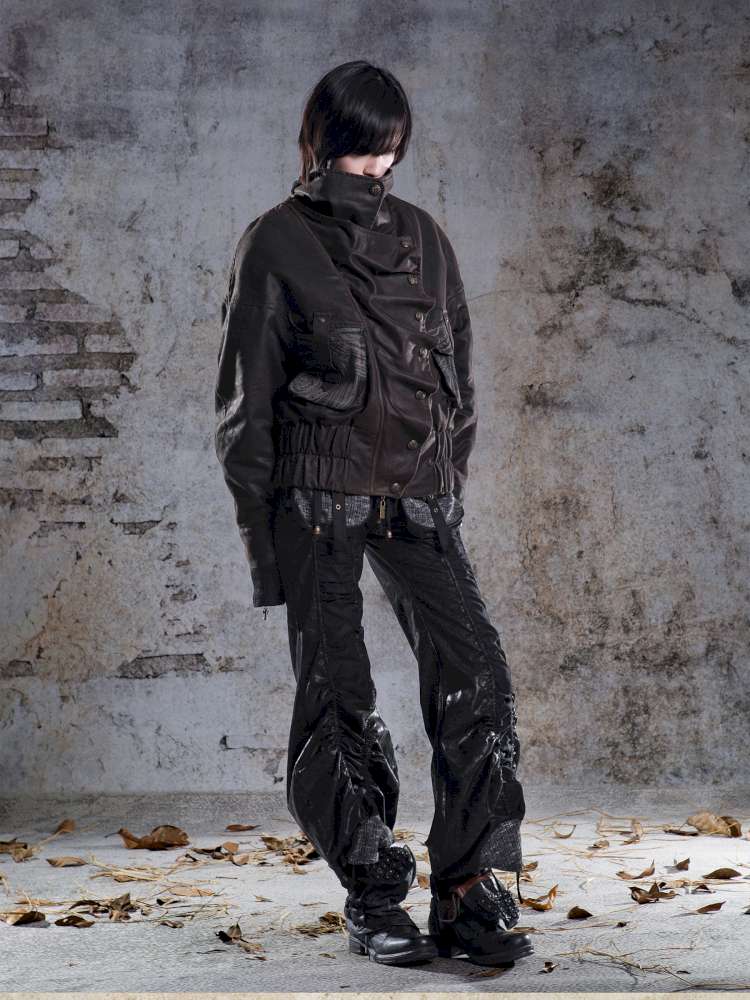 Oversized Fleece-Lined Flight Jacket【s0000014483】