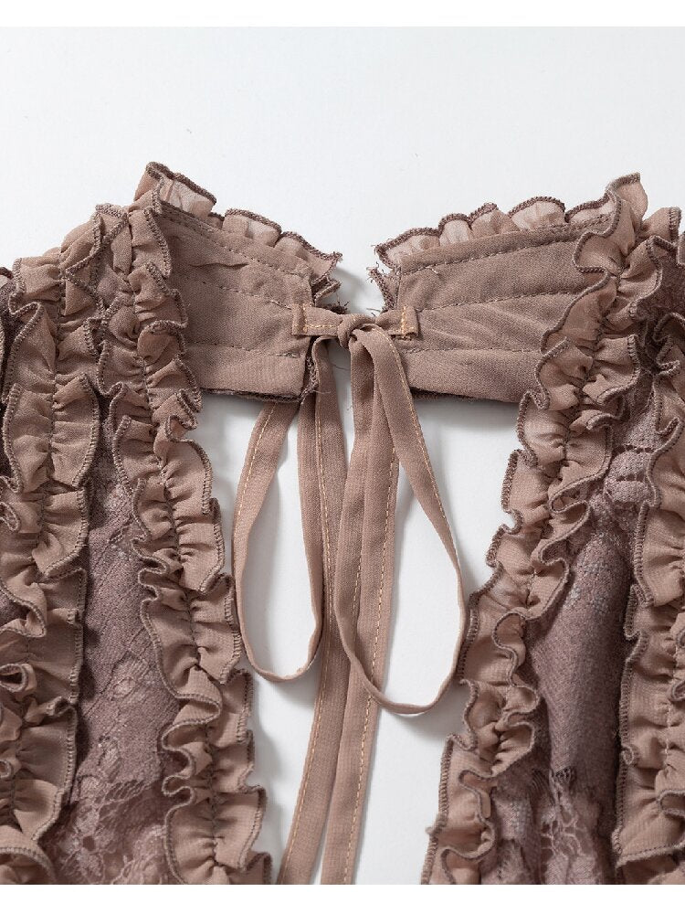 Lace Irregular Hem Halter Dress【s0000016206】
