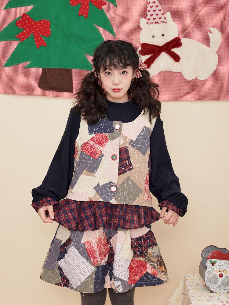 Embroidery Childish Navy Knit Sweater【s0000011198】