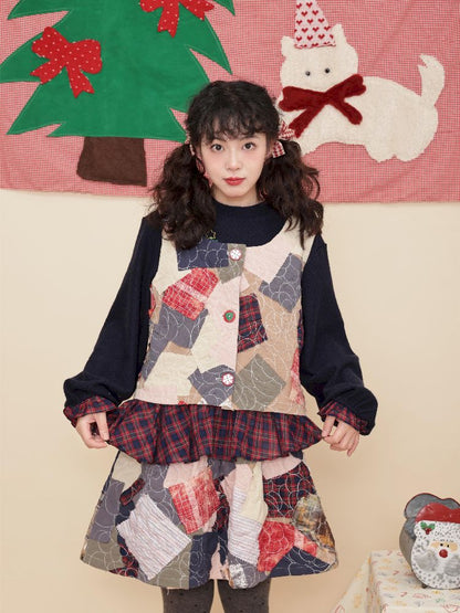 Embroidery Childish Navy Knit Sweater【s0000011198】