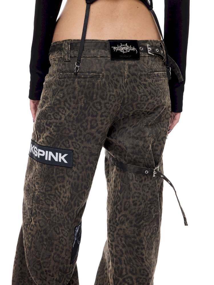 Black Meta Rock Patch Slacks【s0000015123】