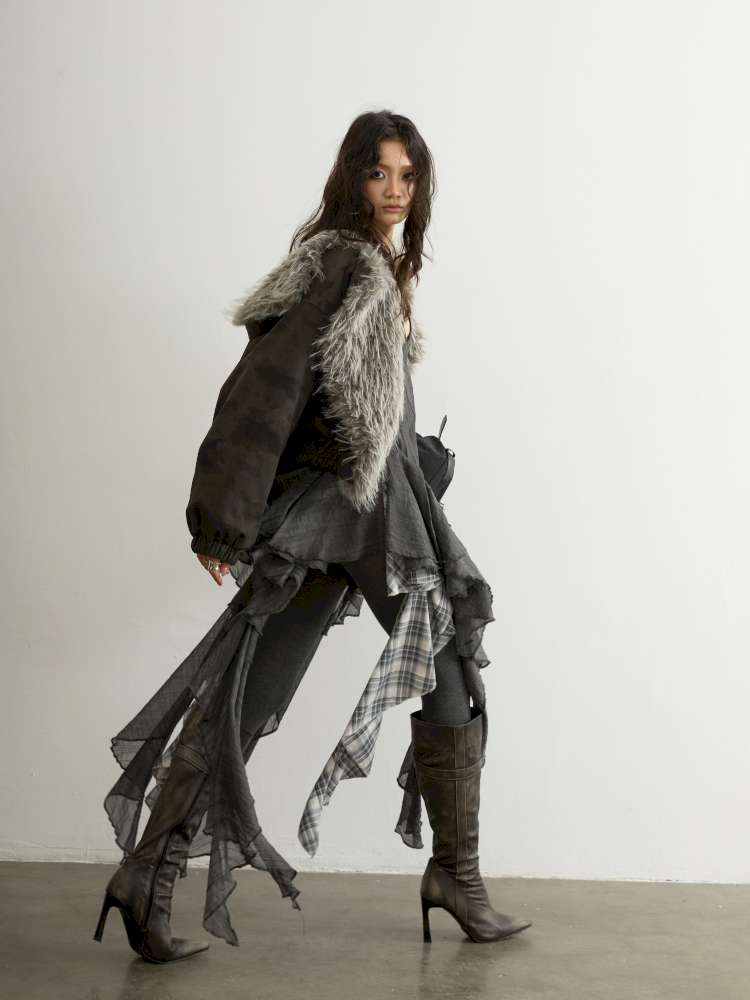 Aviator Hooded Fur Short Jacket【s0000015189】
