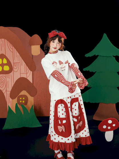 3D Pocket Polka Dot Skirt【s0000013935】