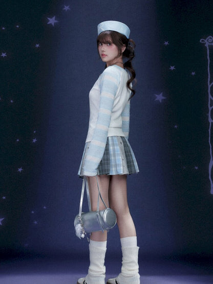 Star Gummy Splicing Pleated Skirt【s0000015438】