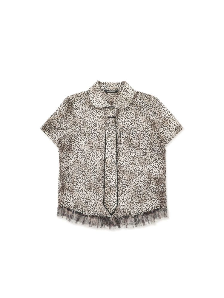 Patchwork Mesh Blouse【s0000012513】