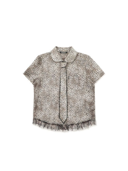 Patchwork Mesh Blouse【s0000012513】