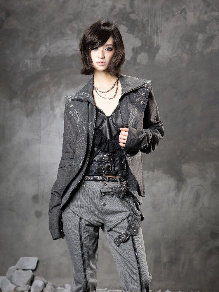Fake Two Leopard Denim Jacket【s0000015949】