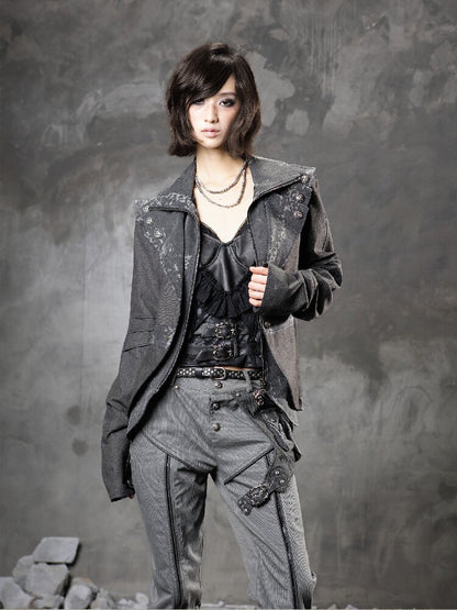 Fake Two Leopard Denim Jacket【s0000015949】