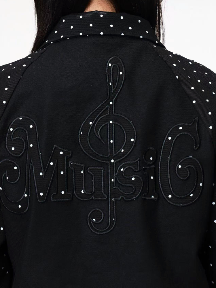 Retro Polka Dot Applique Jacket【s0000018208】