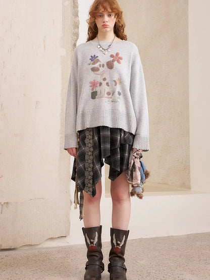 Openwork Oversized Pullover Knit Sweater【s0000014086】