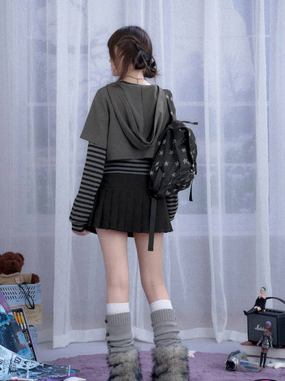 Two-Piece Suit Hooded T-Shirt【s0000014367】