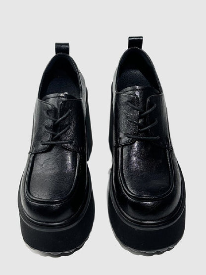 Y2K Thick Soled Punk Leather Shoes【s0000015717】