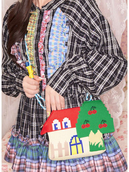 Red House Cherry Tree Knit Crossbody Bag【s0000014826】