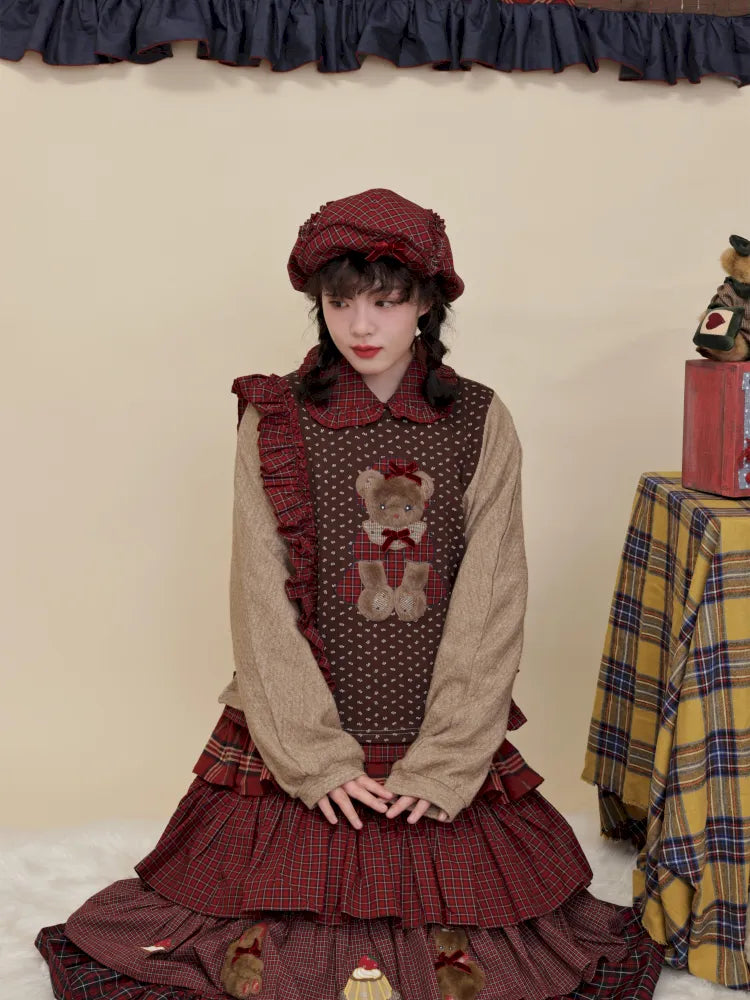 Lace Bow Octagonal Elastic Beret【s0000014177】
