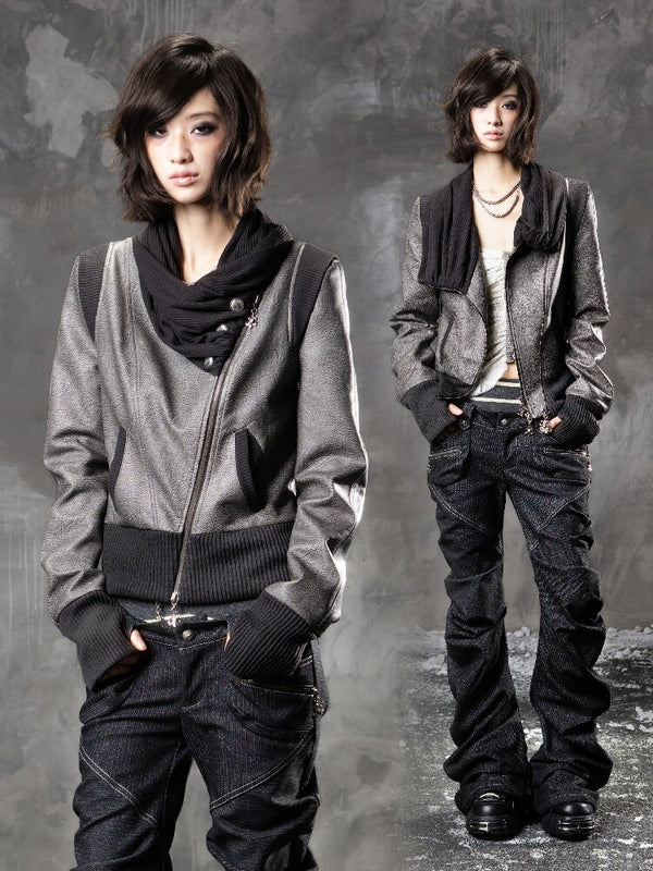 Pile Collar Leather Jacket【s0000015957】