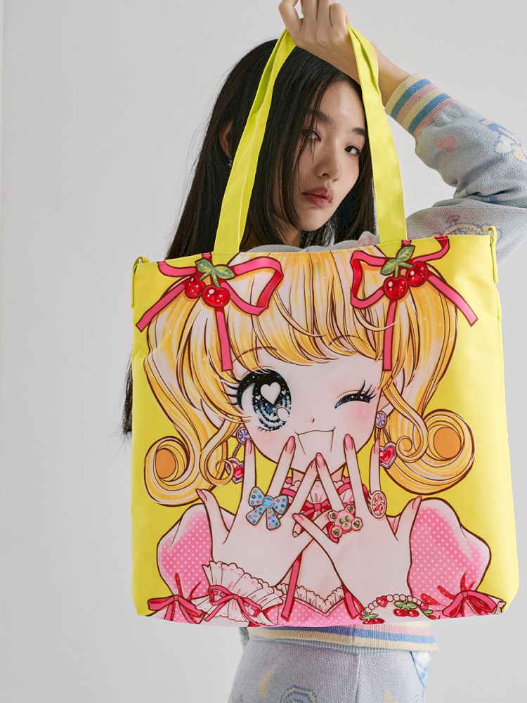 Girl Illustration Pattern Crossbody Handbag【s0000012347】