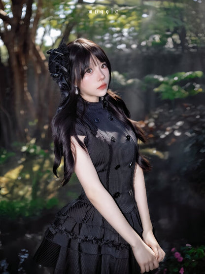 Gothic Lace Double Breasted Dress【s0000016939】