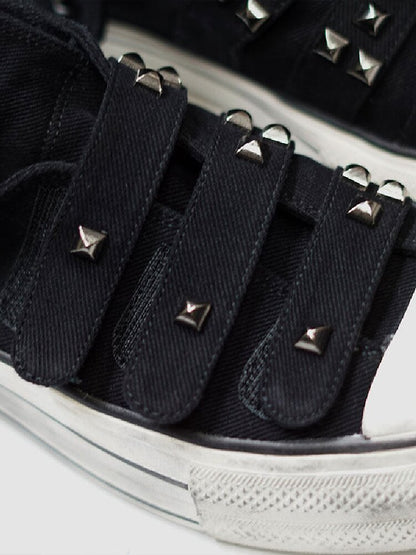 Punk Rivet Graffiti Canvas Shoes【s0000017503】
