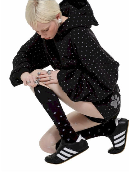 Cat Claw Polka Dot Printed Pants【s0000011586】