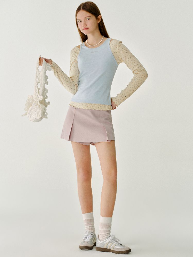 Peplum Double Layer Bottom Short【s0000011971】