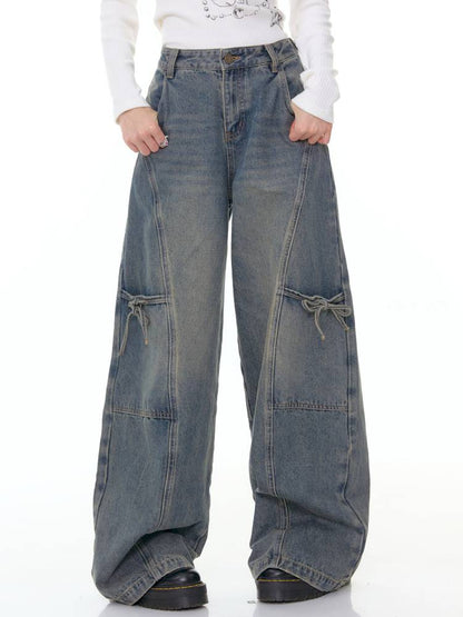 Straight Wide-Leg Denim Pants【s0000014356】