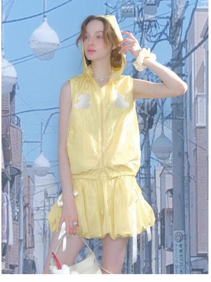 Hooded Cardigan Jacket Vest【s0000012250】