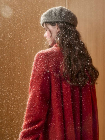 Christmas New Year Woolen Cloak Two-Piece【s0000014892】