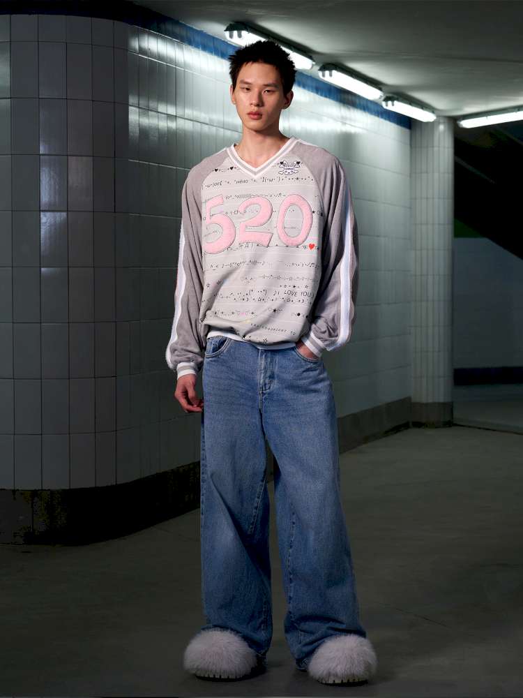 Embroidered Raglan Sleeve Sweatshirt【s0000014638】