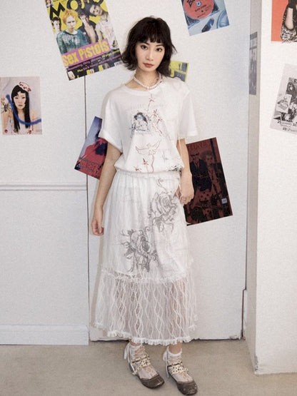 Loose short-sleeved splicing wind top【s0000012277】