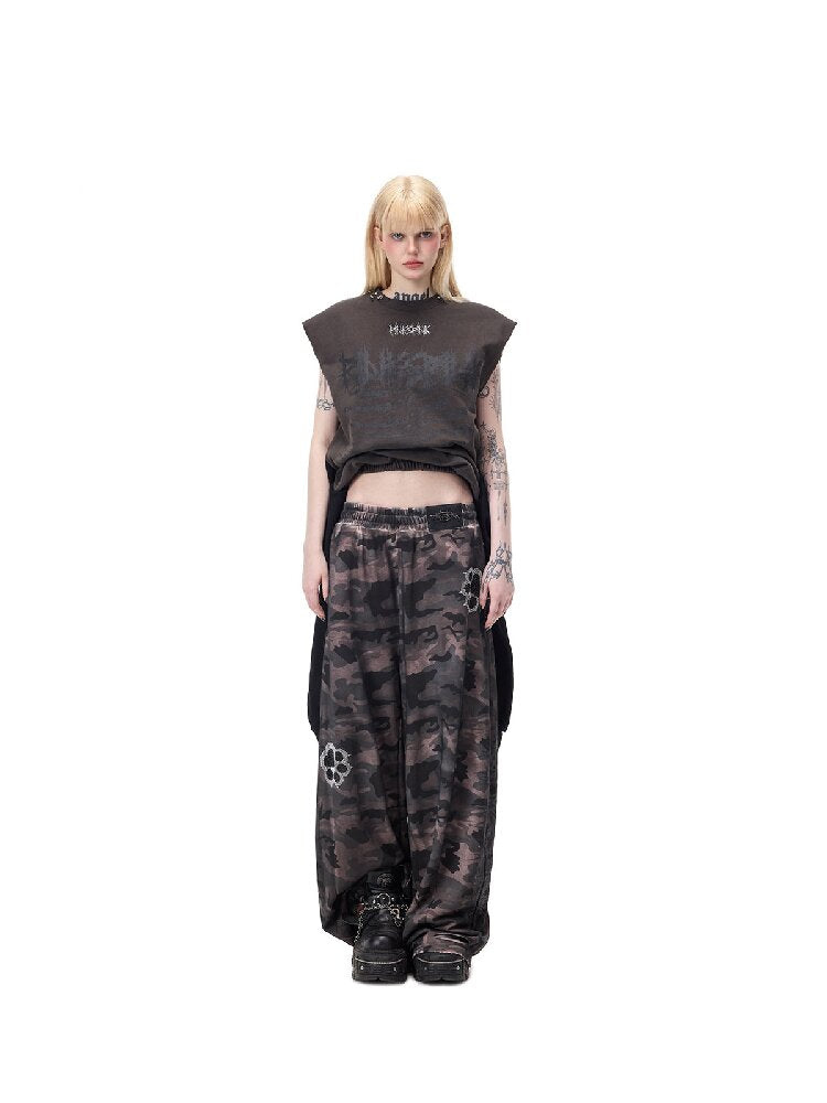 Thorn Print Patchwork Tank Top【s0000017717】