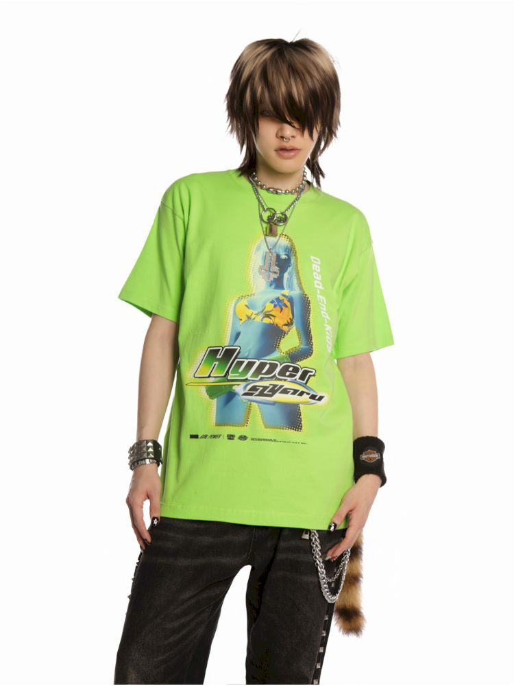 Hip-hop trend loose hundred T-shirt【s0000013602】