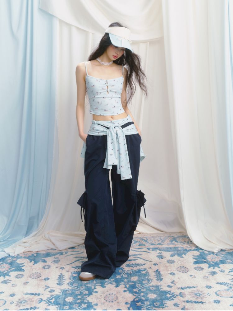 Sporty Loose Pockets Wide Leg Pants【s0000012157】