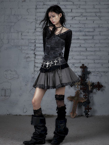 메쉬 스 플라이 싱 슬림 스트레치 긴 슬리브 티셔츠 [S0000011824]