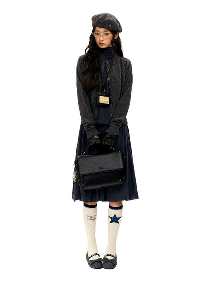 Matte Texture Embossed Briefcase【s0000016086】