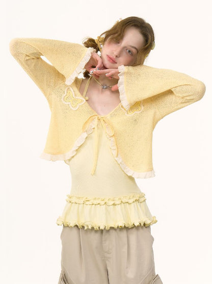 Butterfly Lace Knit Cardigan【s0000012229】