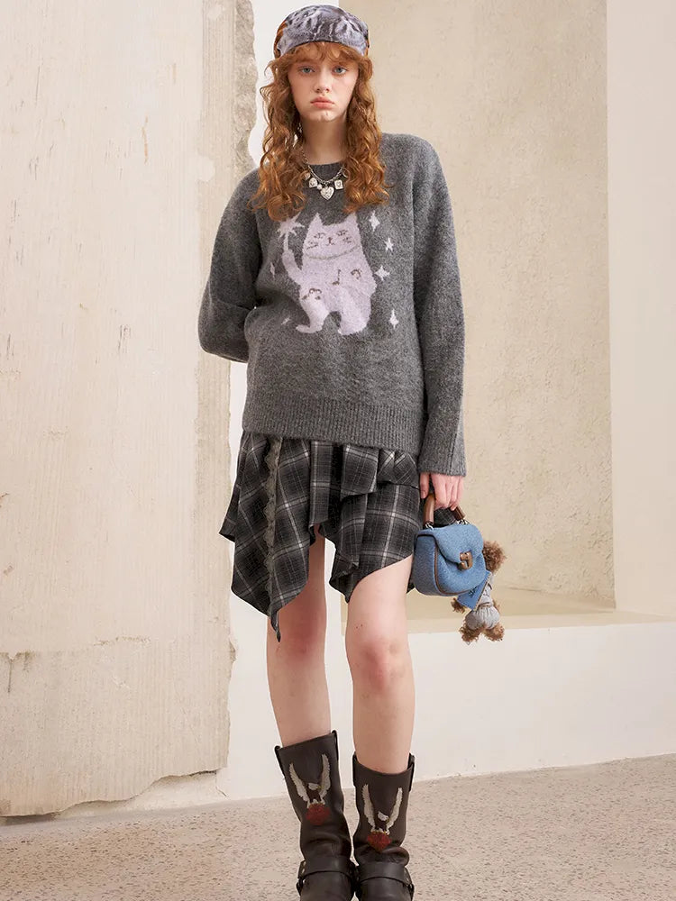 Relaxed-Fit Soft Pullover Knit Sweater【s0000014054】